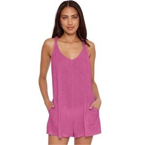 Sincerely Jules Acid Wash Pink Slouchy Romper